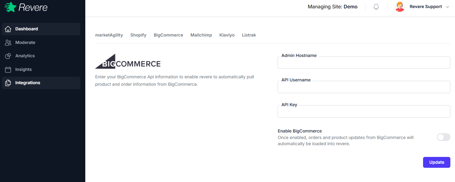 BigCommerce integration